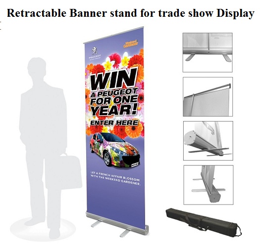 Retractable Banner stand for trade show Display