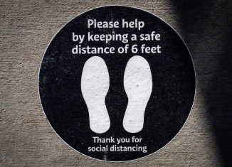 A-Floor-Sticker-For-Social-Distancing