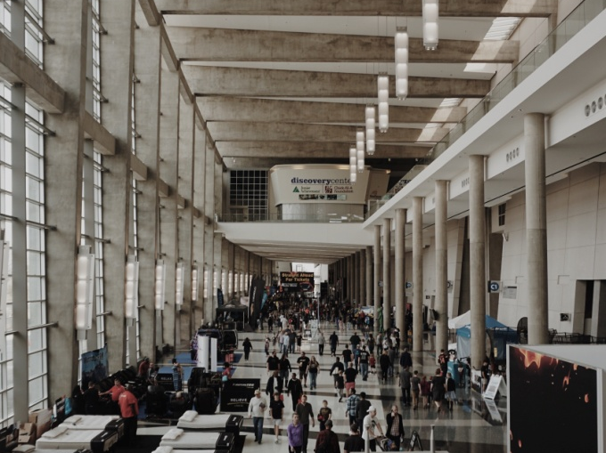 A tradeshow event help inside a building in NYC