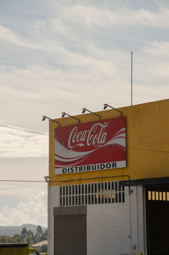 A large format printed poster of Coca Cola in NYC