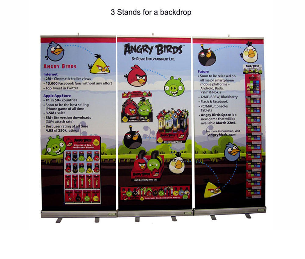 A single retractable banner stand displaying a high-quality graphic.