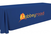 Table runner with custom design printed on it