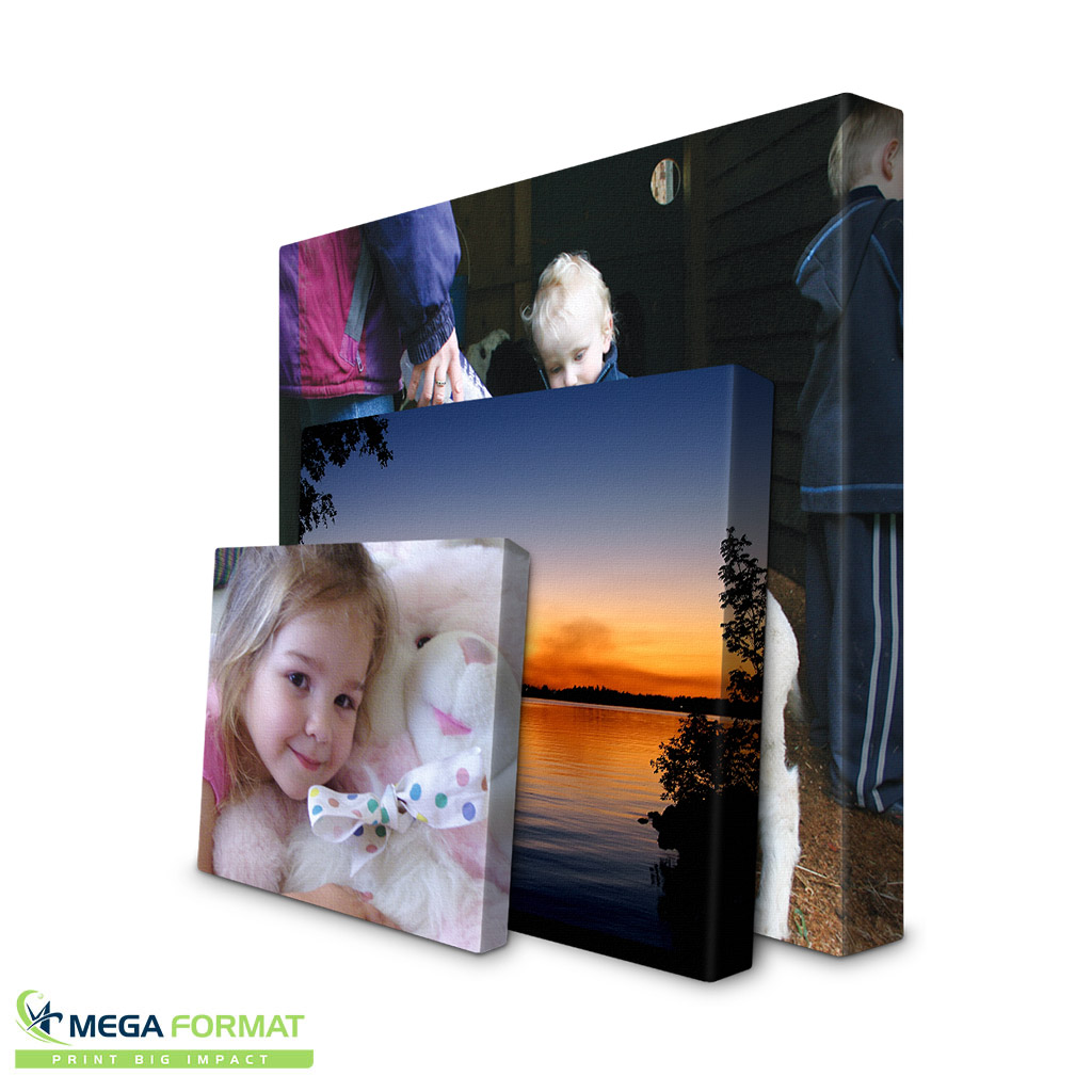 Custom-size canvas prints showcasing a landscape image