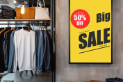 a customized yellow banner