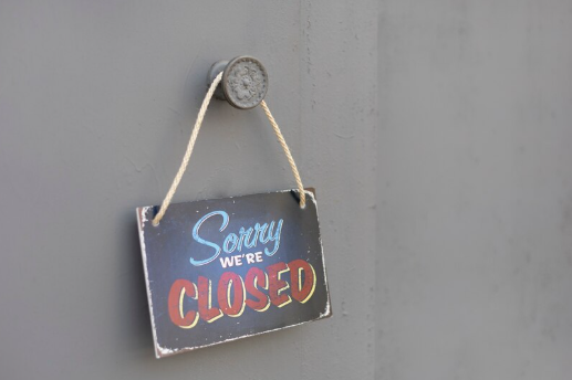a worn-out sign