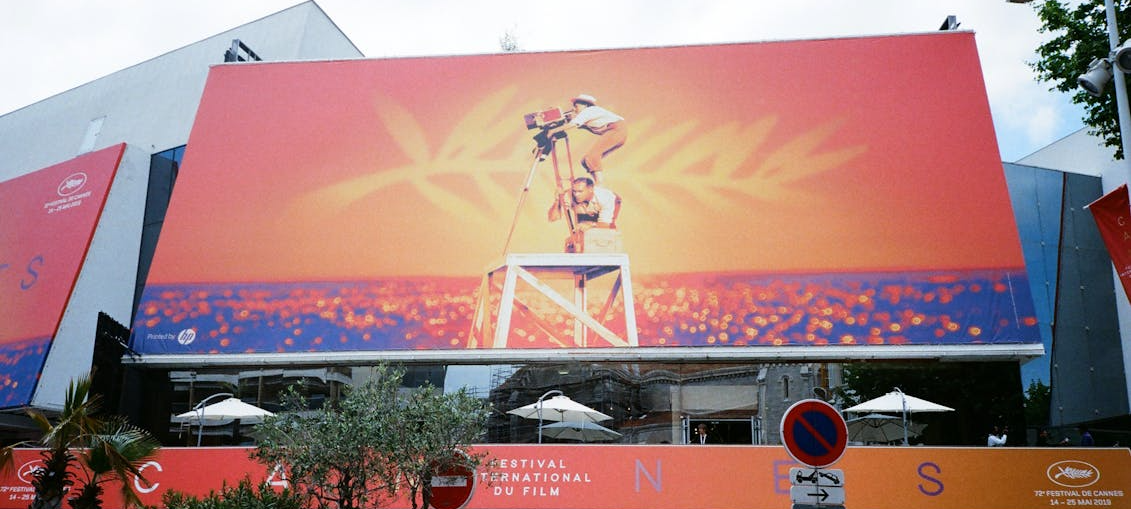 A large billboard showcasing a brand advertisement with crisp, high-resolution printing that catches attention instantly