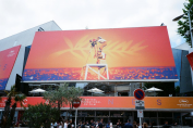 A large billboard showcasing a brand advertisement with crisp, high-resolution printing that catches attention instantly