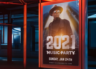 a poster for a music party