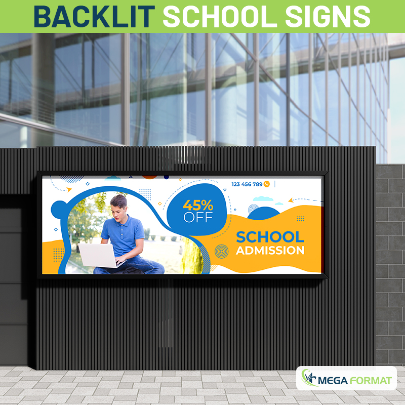 a large poster for a school