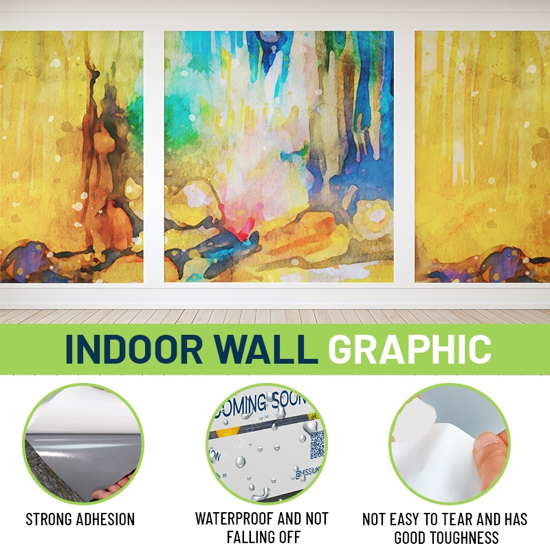 an indoor wall graphics banner
