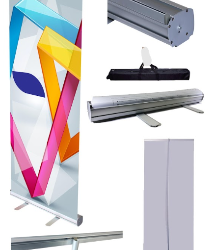 Retractable banners and stands by Mega Format Inc.