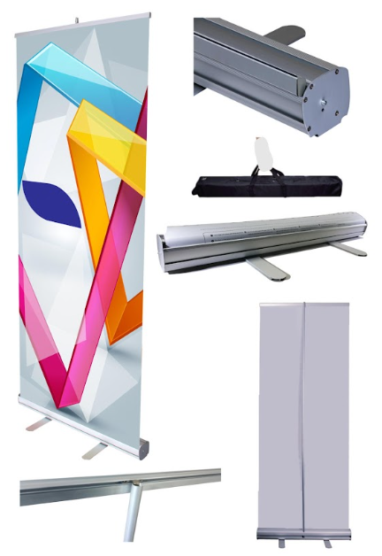 Retractable banners and stands by Mega Format Inc.
