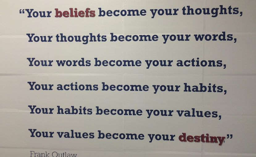 Sample of wall decals for gyms.