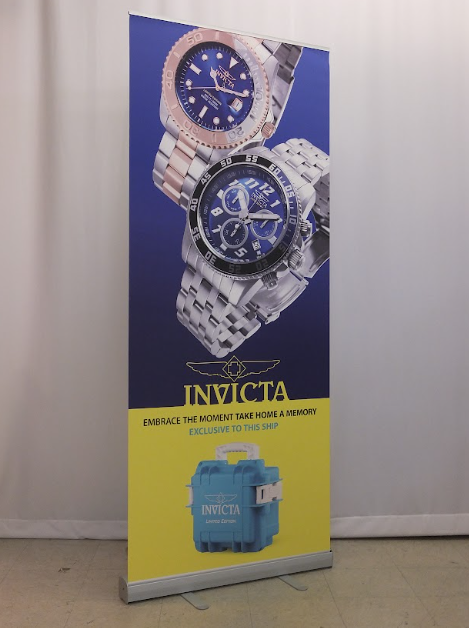 Retractable banner double-sided printing by Mega Format Inc.
