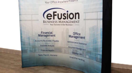 Trade show pop-up display printing by Mega Format Inc.