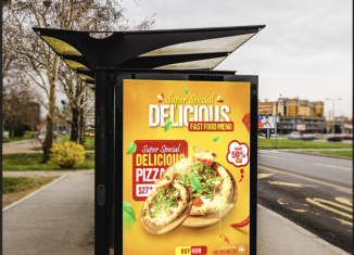 a backlit menu board