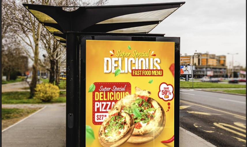 a backlit menu board