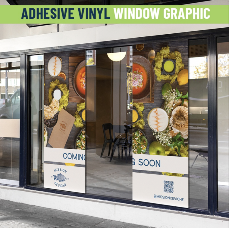 a restaurant wall graphic