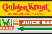 A grand opening banner