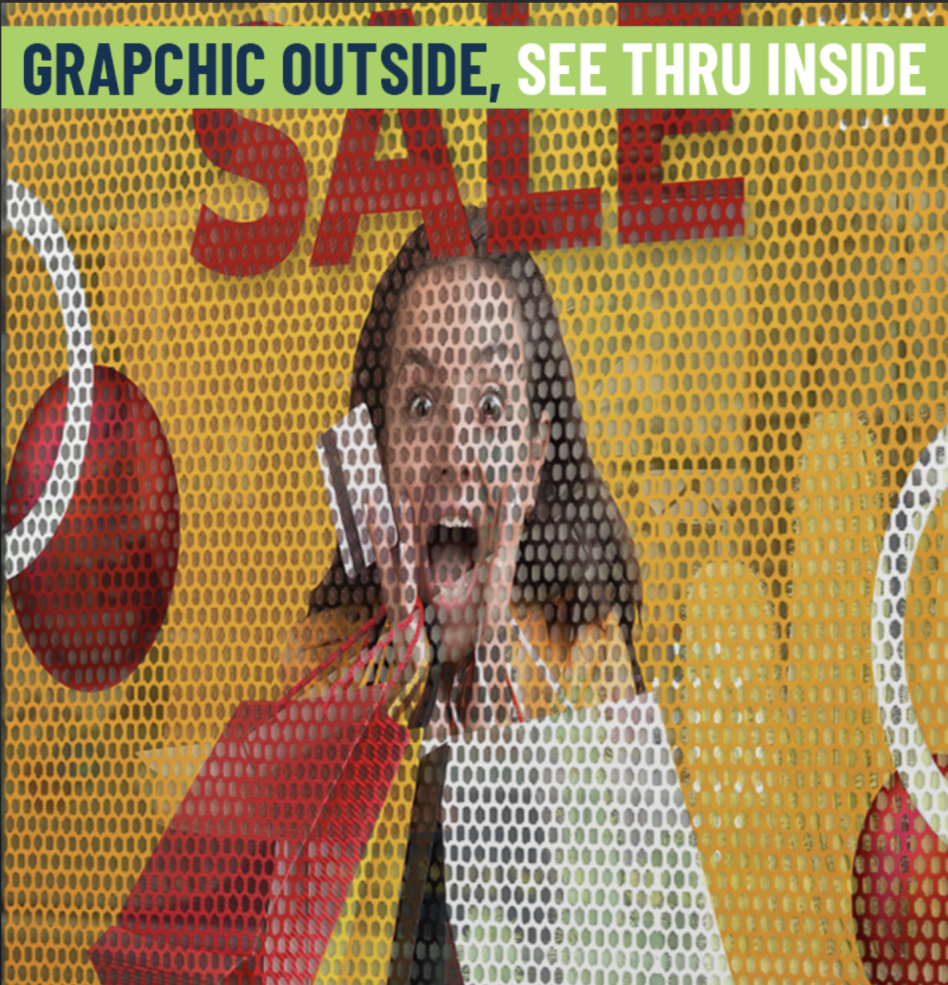 perforated vinyl film sample