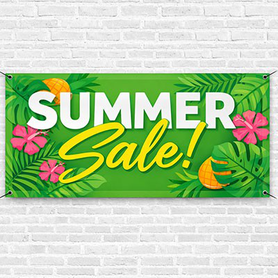 Custom printed vinyl banner produced for commercial signage
