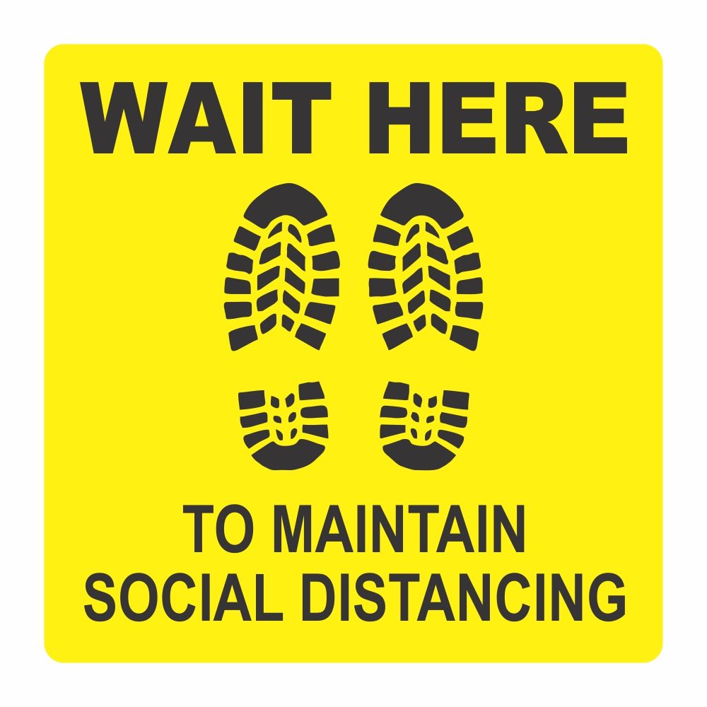 Be Confident Your People are Safe for COVID-19 Red, 15 Pack 10 inch Floor Graphic Non-Slip Social Distancing Signs 