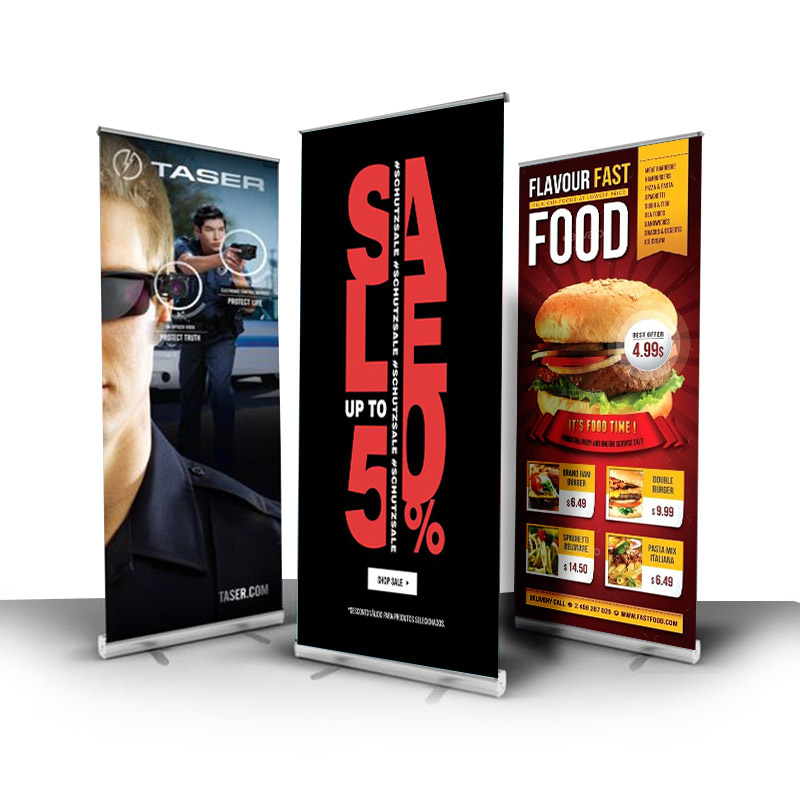4 of Roll Up Retractable Stand Banners W/ FREE printing 