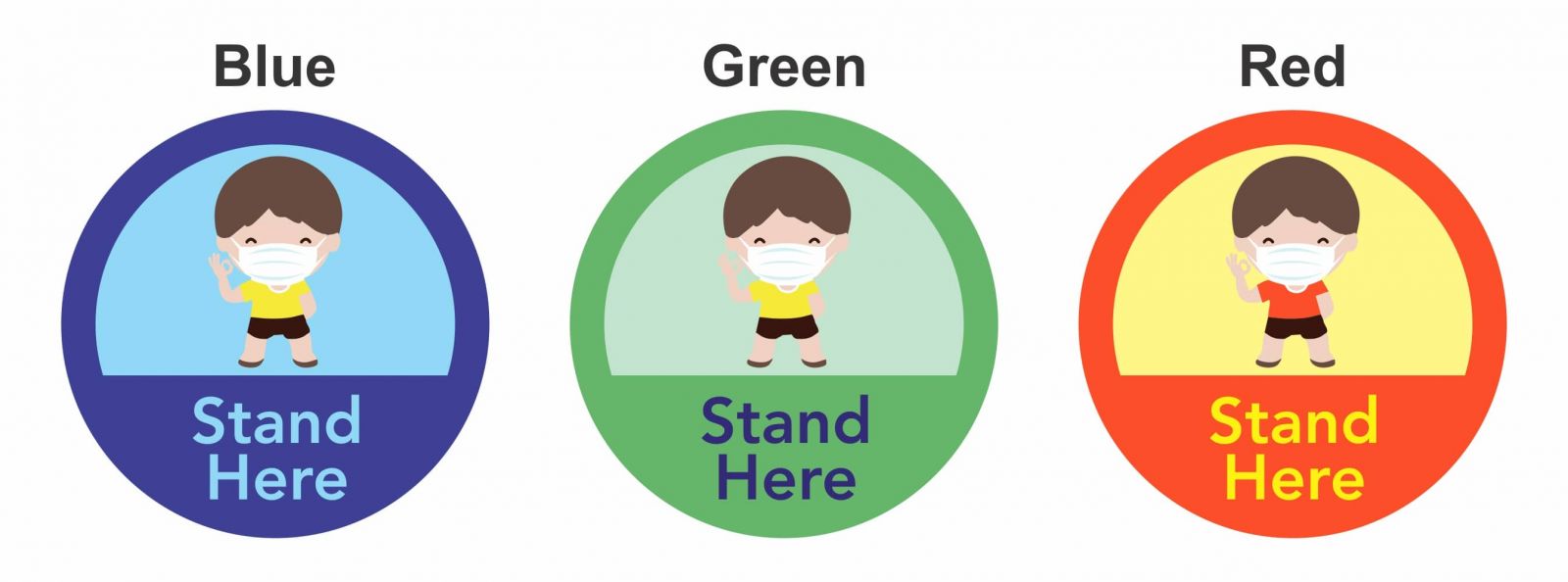 Floor Decal Stand Here Students School Mega Format